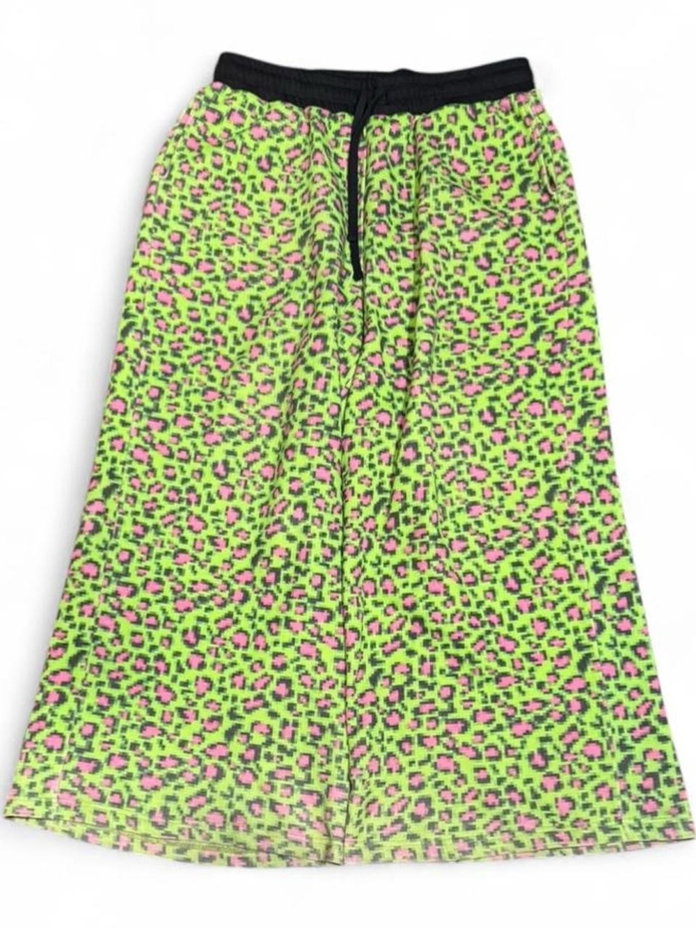 Nostalgic Archive FW24 "Digital Leopard" Cotton Wide Leg Baggy Sweatpants